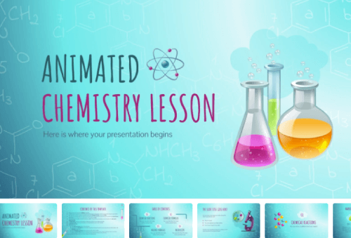 Animated Chemistry Lesson Educational PowerPoint Presentation