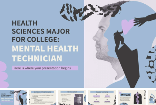 Health Sciences Major for College Mental Health Free Presentation Template