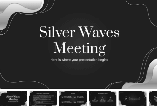 Silver Waves Meeting Free Business Presentation