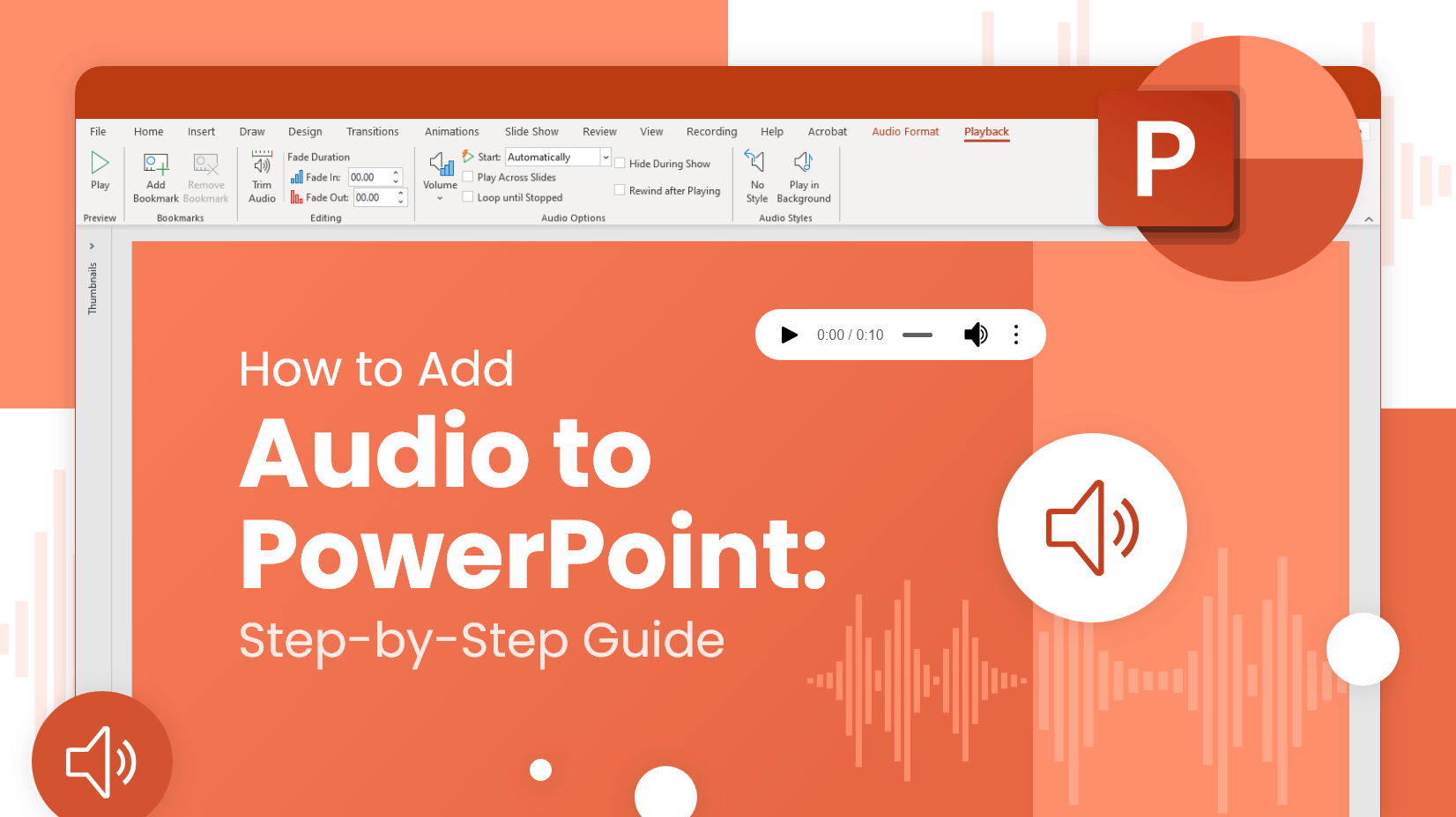 powerpoint presentation record audio