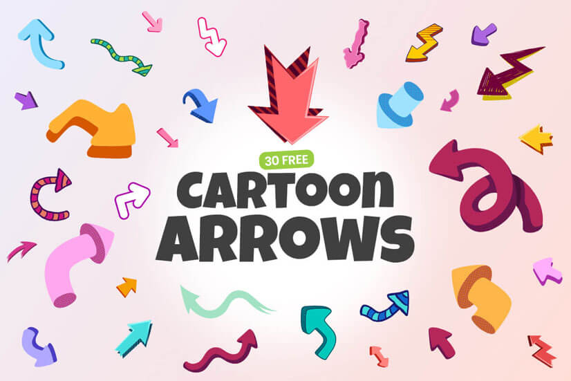 30 Free cartoon arrow icons