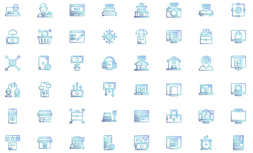 Free Income and Promotion Icon Set