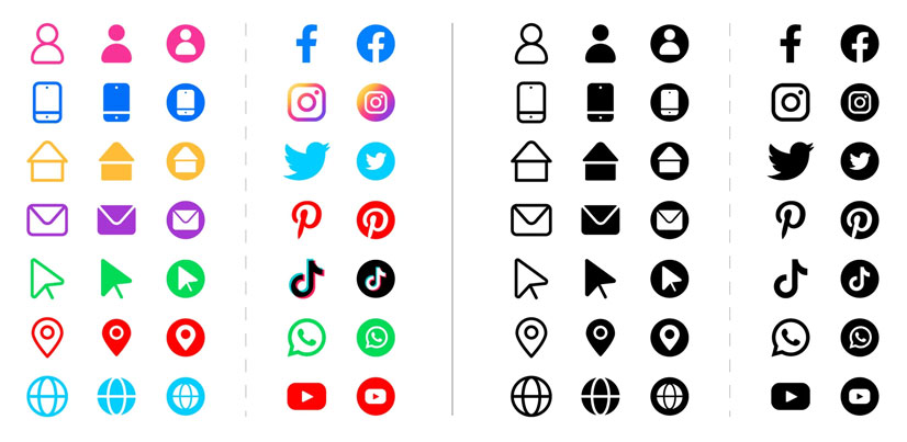 Free Social Media and Contact Icons