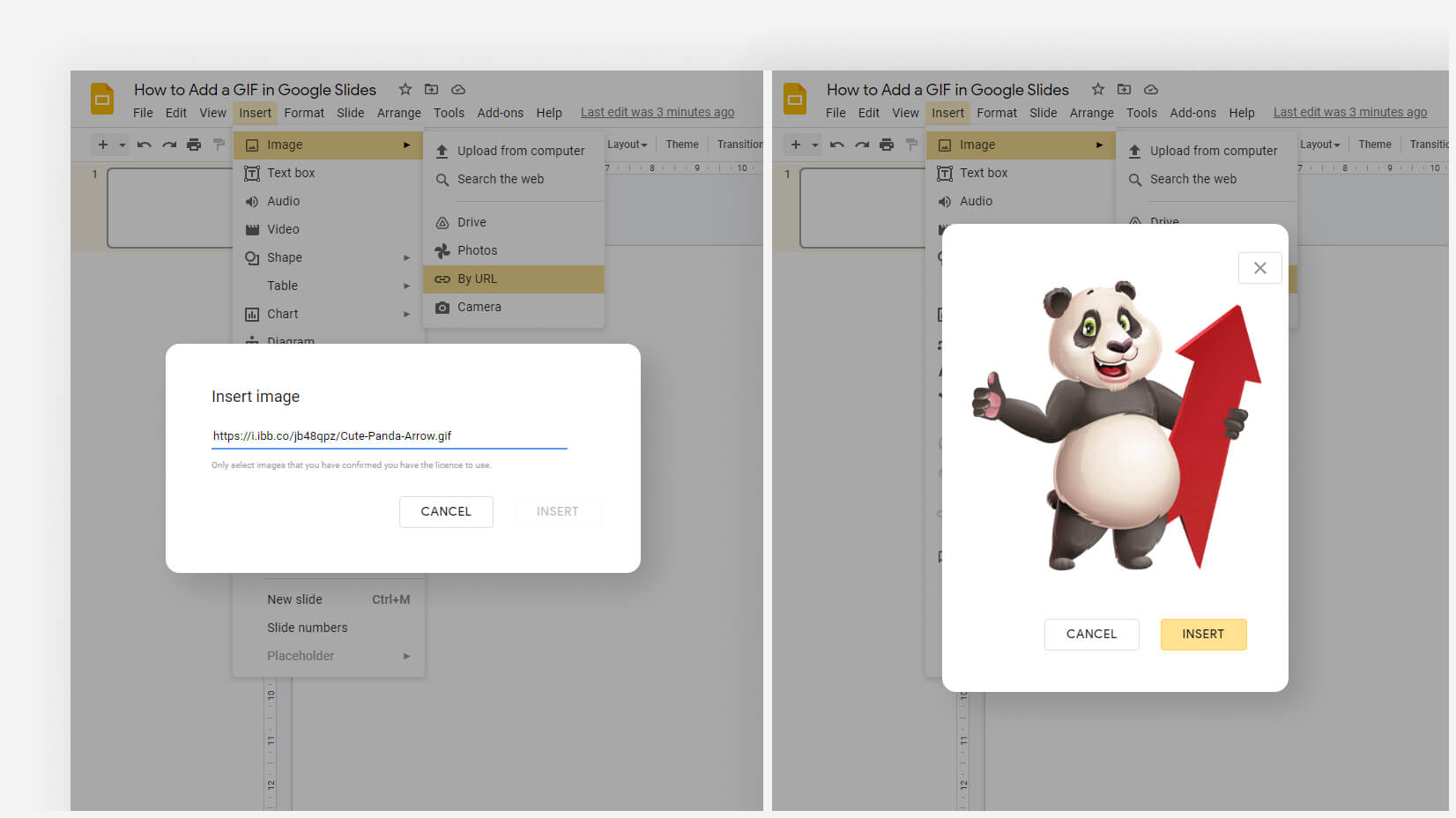 Adding and editing GIFs in Google Slides