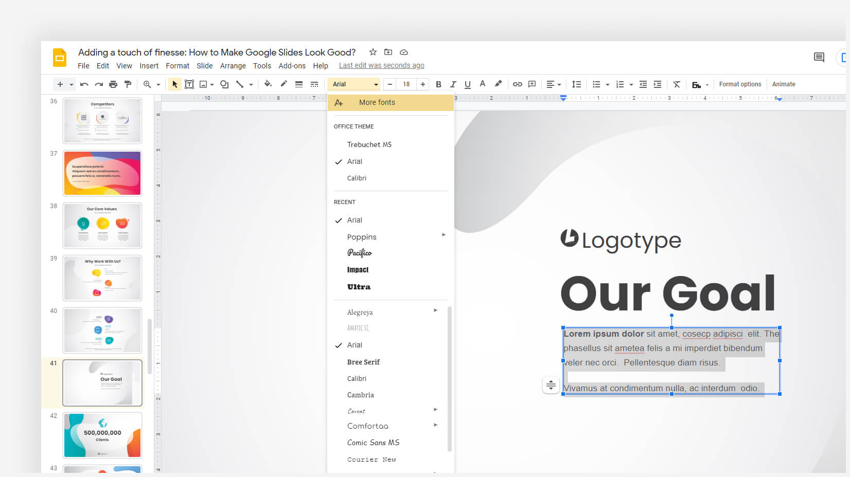 How to add new fonts to Google Slides