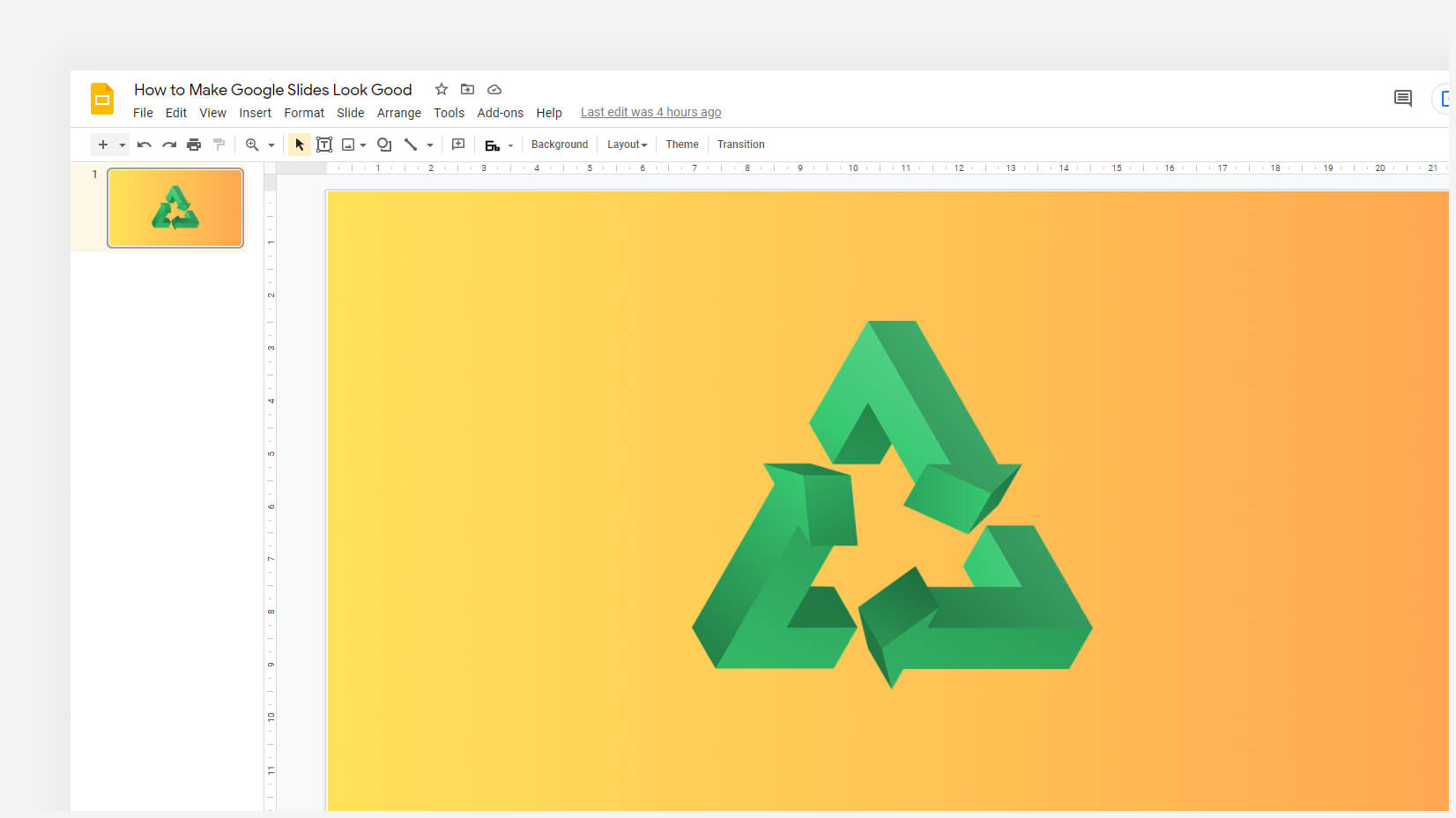 Use 3D shapes in Google Slides