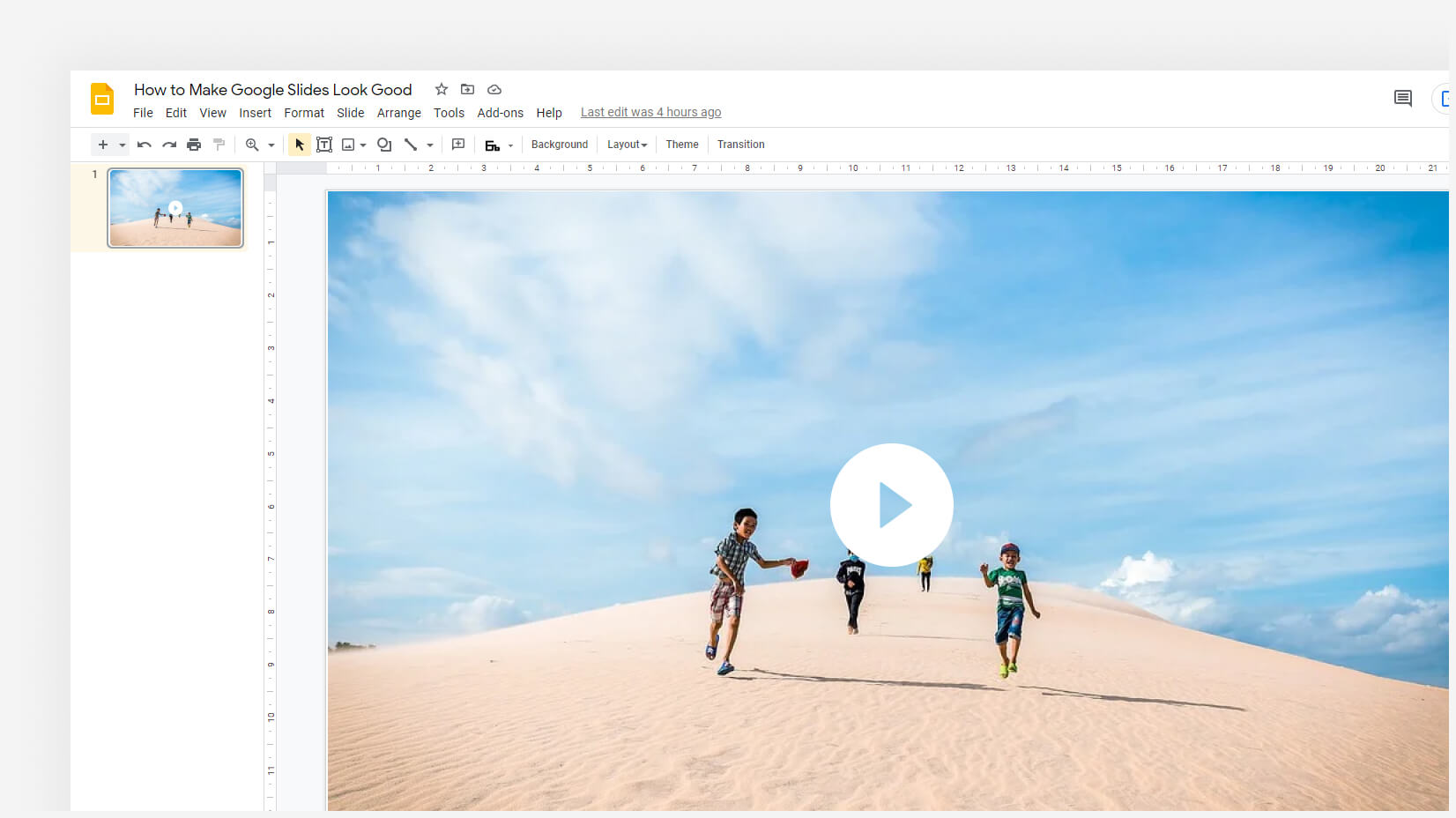 Embed videos in Google Slides presentation