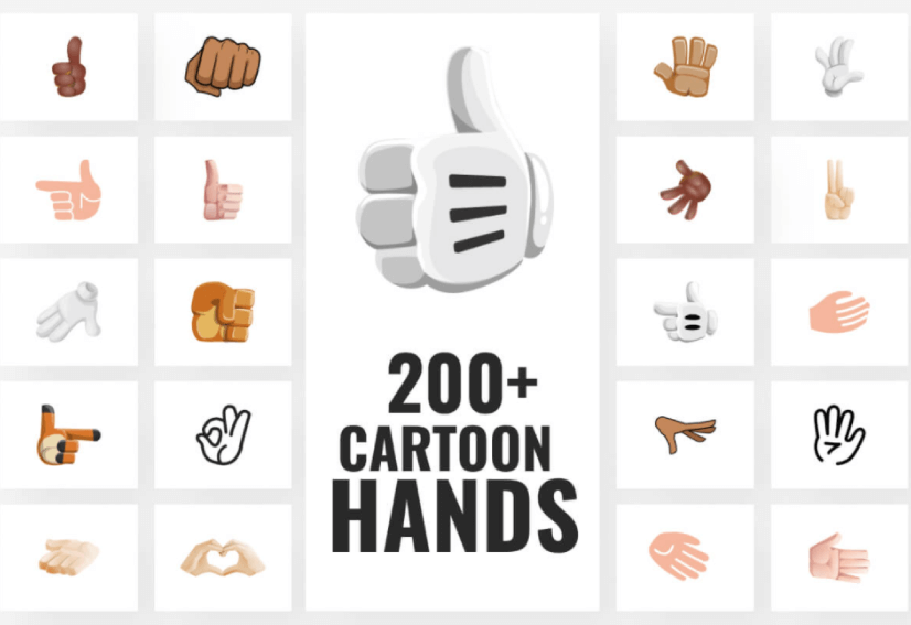 18 Free Cartoon Hand Icons