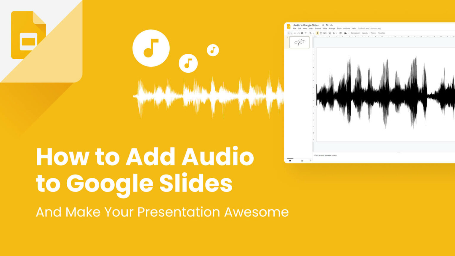 google slides presentation with audio