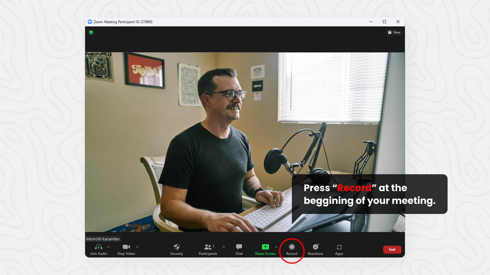 how to record a presentation on zoom with video