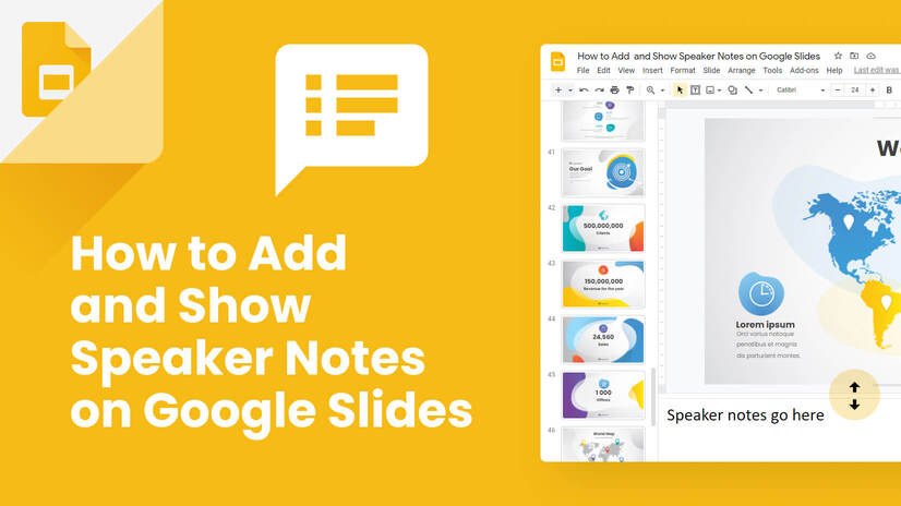 How to add and show Speaker Notes in Google Sldies presentation