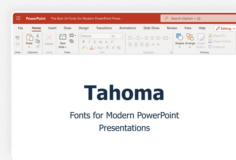 Tahoma font