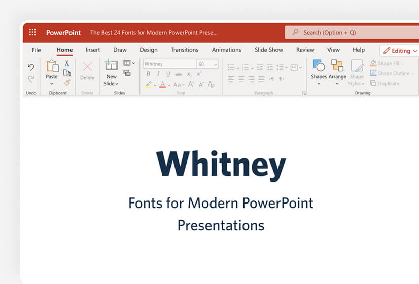 Whitney font