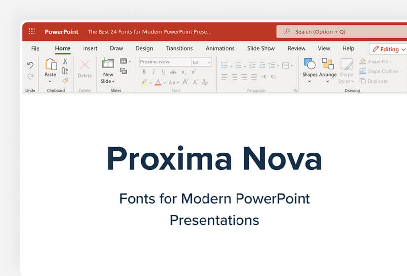 Proxima Nova font