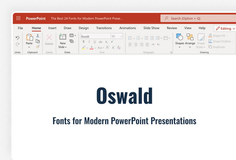 Oswald font