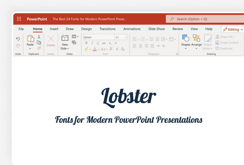 Lobster font