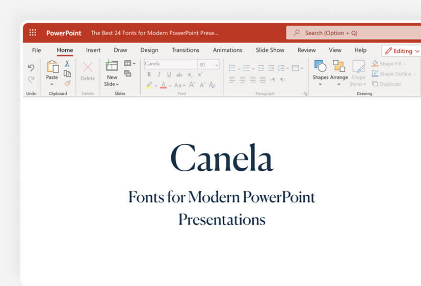 Canela font