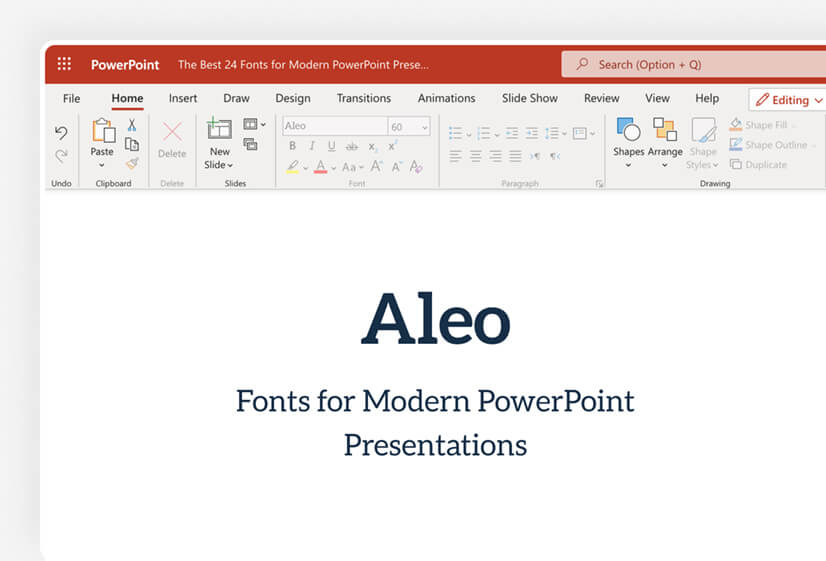 Aleo font