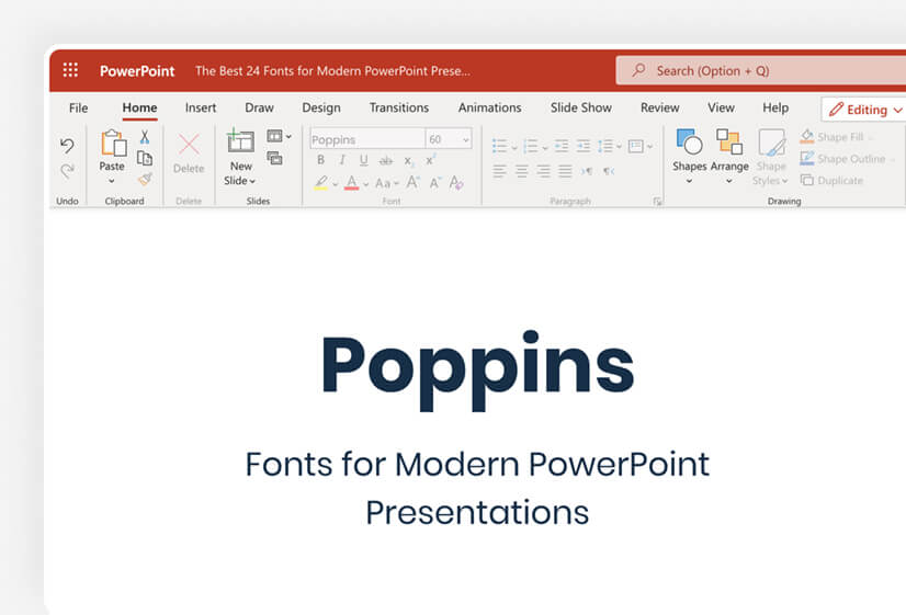 Poppins font