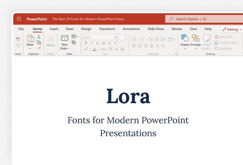 Lora font