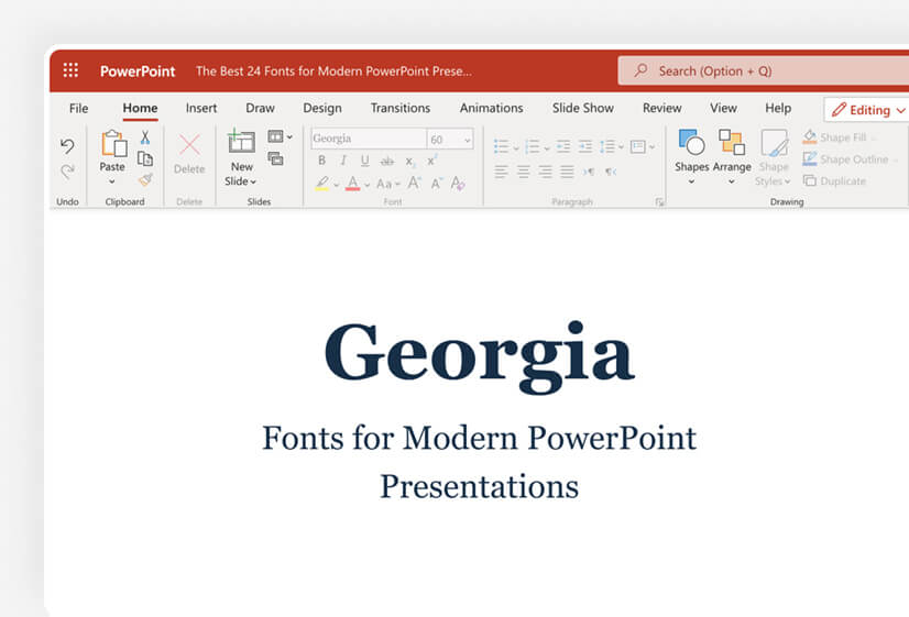 Georgia font