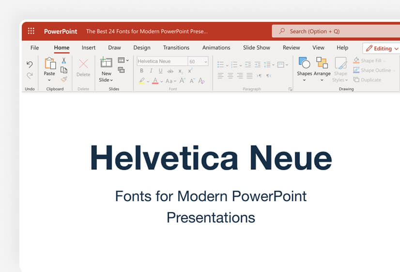 Helvetica Neue font