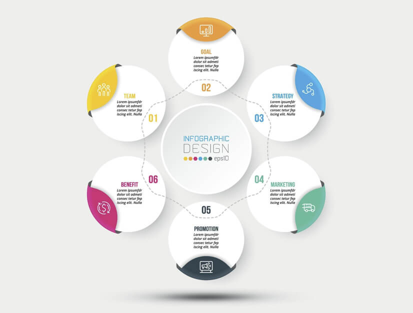 Free 6 points table of contents for powerpoint presentation