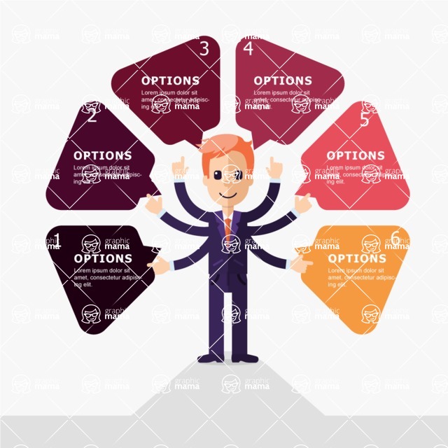 Infographic Template with Business Character | Infographic Template ...