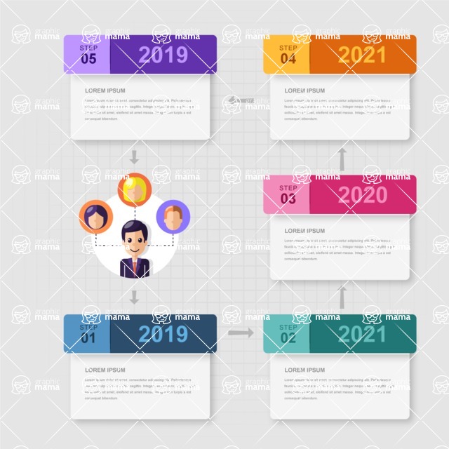 Infographic Templates Collection - Vector, Photoshop, PowerPoint, Google Slides - Infographic Template with Timeline