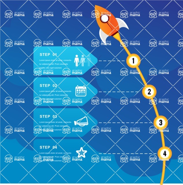 Infographic Templates Collection - Vector, Photoshop, PowerPoint, Google Slides - Infographic Template with Goals