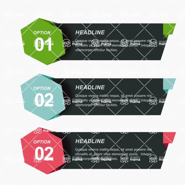 Infographic Templates Collection - Vector, Photoshop, PowerPoint, Google Slides - Modern Infographic Options Template