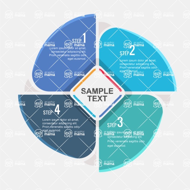 Infographic Templates Collection - Vector, Photoshop, PowerPoint, Google Slides - 4 Steps Infographic Template