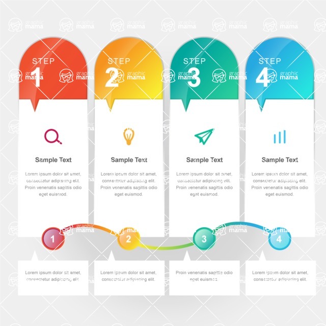 Infographic Templates Collection - Vector, Photoshop, PowerPoint, Google Slides - Infographic Steps Concept