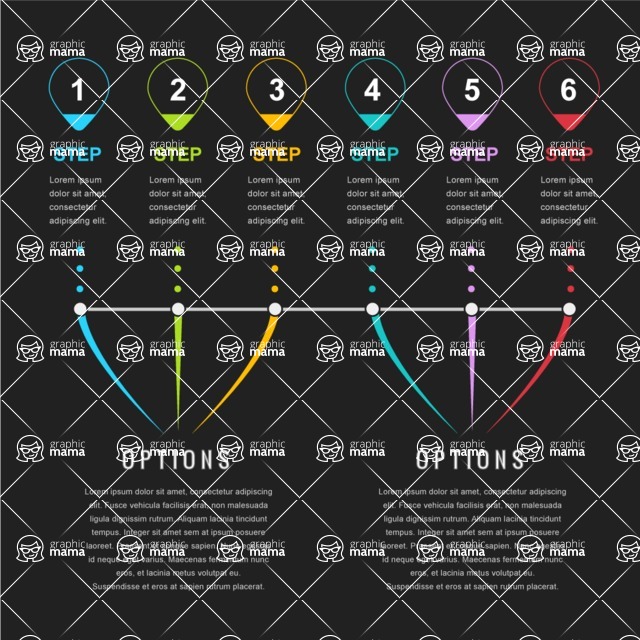 Infographic Templates Collection - Vector, Photoshop, PowerPoint, Google Slides - Steps And Options Infographic Template