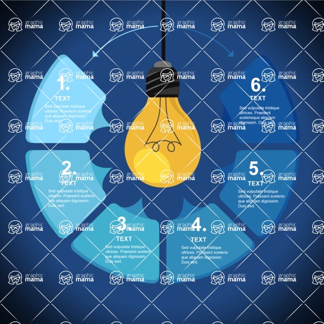 Infographic Templates Collection - Vector, Photoshop, PowerPoint, Google Slides - Light Bulb Infographic Template