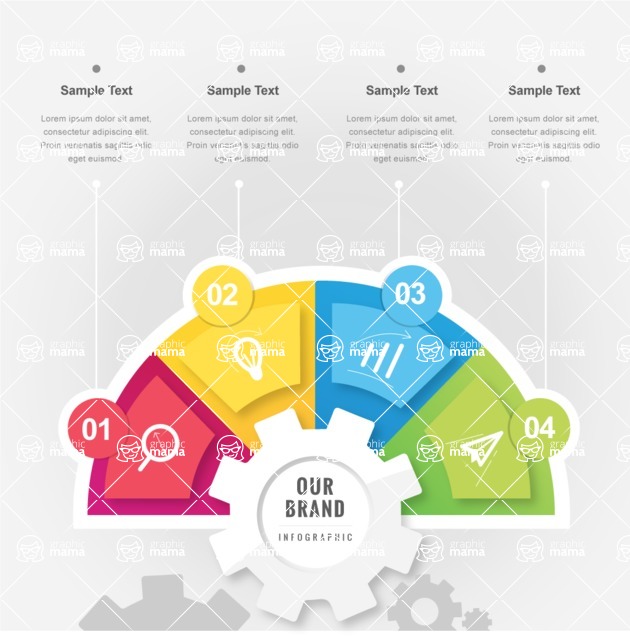 Infographic Templates Collection - Vector, Photoshop, PowerPoint, Google Slides - Colorful Infographic Template with Steps