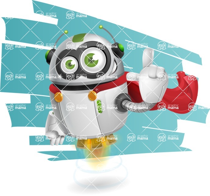 Flying robot cartoon character - 112 stock vector images - robot vector cartoon character design superhero with background