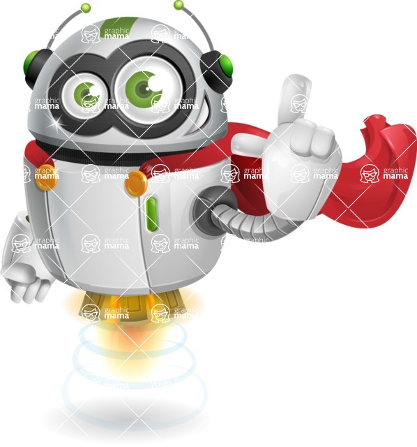 Flying robot cartoon character - 112 stock vector images - Superhero flying robot cartoon character - stock vector graphic image