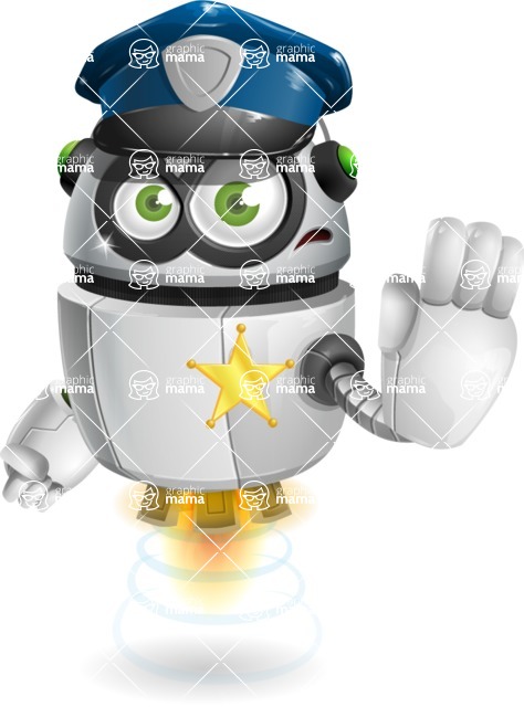Flying robot cartoon character - 112 stock vector images - Police flying robot cartoon character - stock vector graphic image