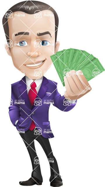 business vector cartoon character man graphic design ultra violet color 2018 - business vector cartoon character man graphic design ultra violet color 2018 money 