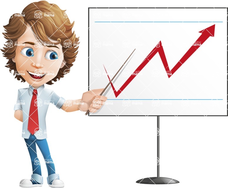 Vector Man Cartoon Character - cartoon male character young boy presenter 