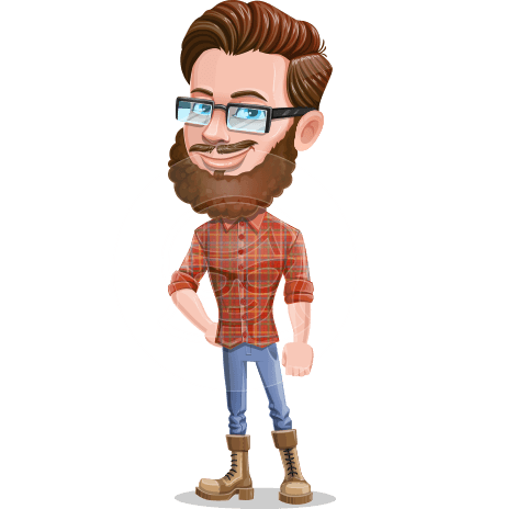 Man Dressed as Lumberjack Hipster Character Animator Puppet