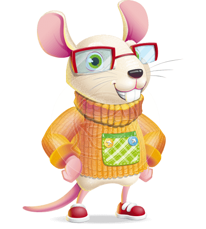 Cute Little Mouse Cartoon Character