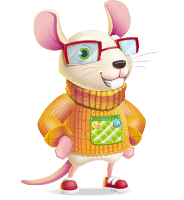Cute Little Mouse Cartoon Character