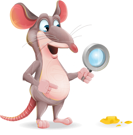 Cartoon Funny Mouse Vector Character