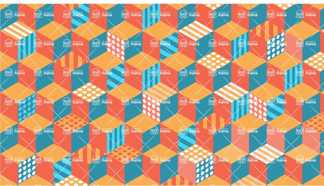 vector backgrounds - a rich collection (vector pack) of beautiful shapes and modern color palettes - Isometric Cubes Vector Background