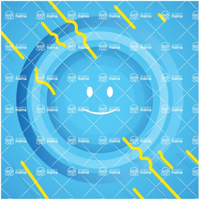 vector backgrounds - a rich collection (vector pack) of beautiful shapes and modern color palettes - Modern Background with Smiling Emoji