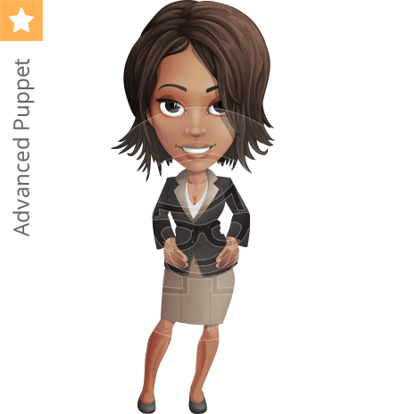 African-American Business Woman Character Animator Puppet