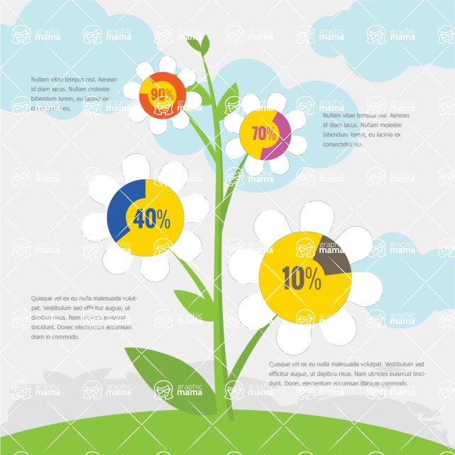 Infographic Templates Collection - Vector, Photoshop, PowerPoint, Google Slides - Outdoor Flower Vector Infographic Template