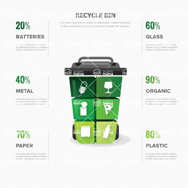 Infographic Templates Collection - Vector, Photoshop, PowerPoint, Google Slides - Separate Recycling Infographic Template Vector Design